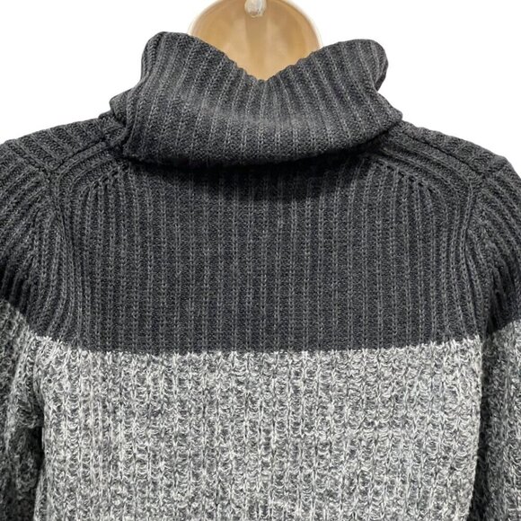 Banana Republic Womens Turtleneck Sweater Size Med Gray Wool Blend - Picture 8 of 8
